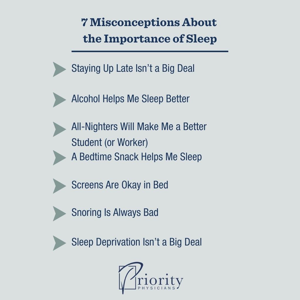 7 Misconceptions About the Importance of Sleep Infographic